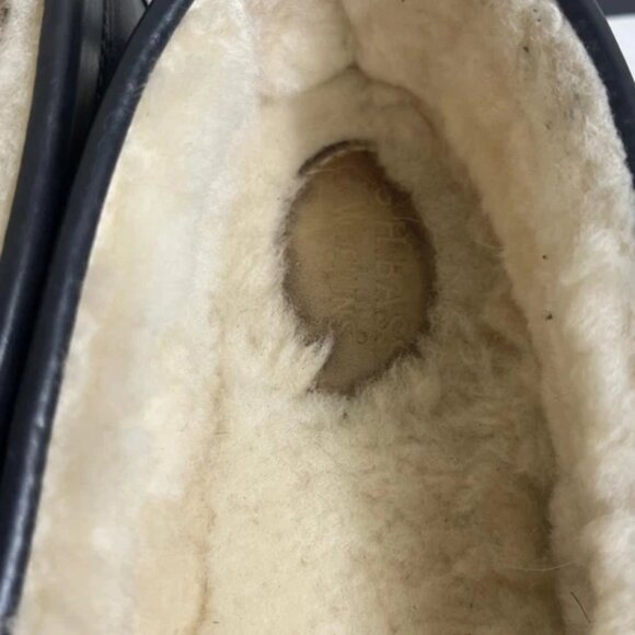 G.H. Bass Whitney Cozy Weejuns Shearling Black Leather Loafer Women's 8.5 M - Picture 8 of 12